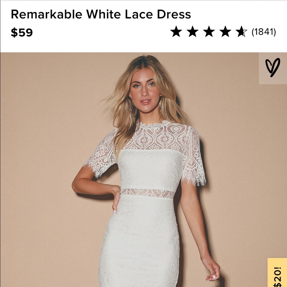 Women’s white lace dress!